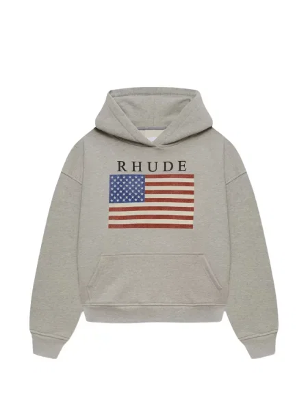 Hanorac cu glugă Rhude cu imagine gri