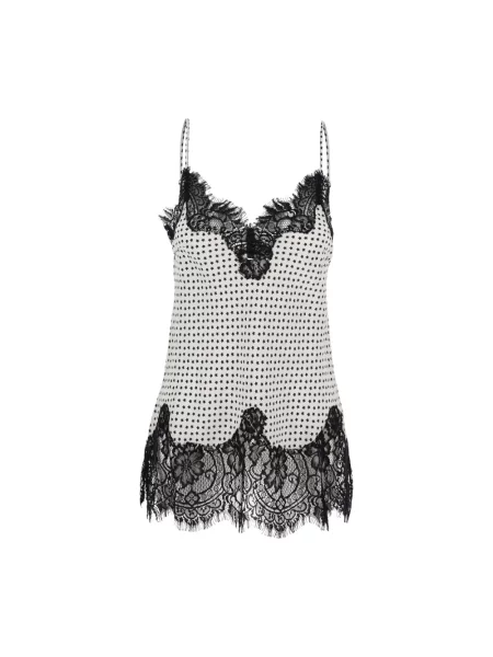 Wielobarwność top Gold Hawk z dekoltem w serek złoty