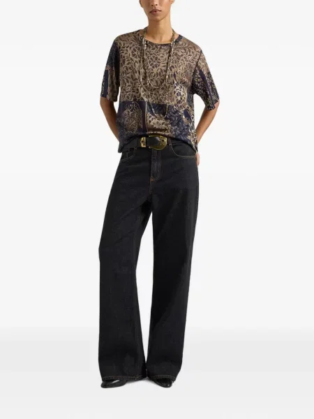 Tricou Momoni din jerseu albastru