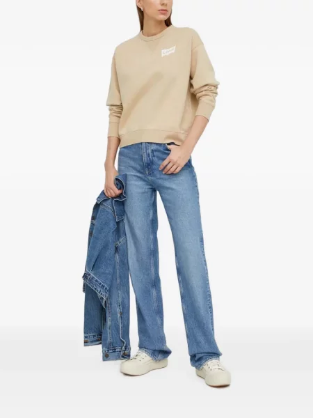 Curea Levi's® cu broderie cu cataramă cu dungi albastru