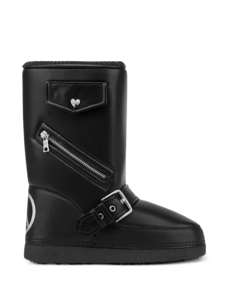 Botine Love Moschino cu cataramă negru
