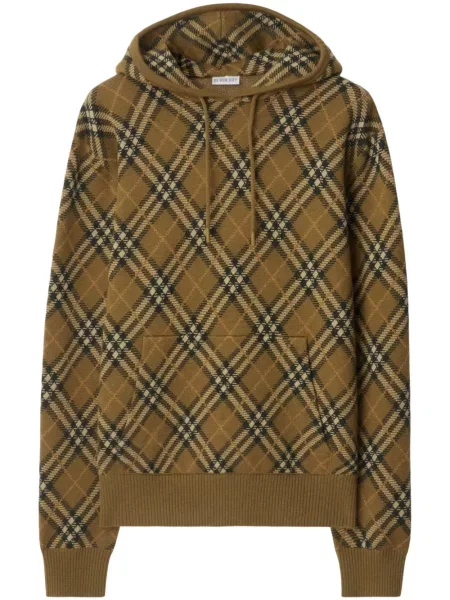 Кариран суичър с качулка Burberry