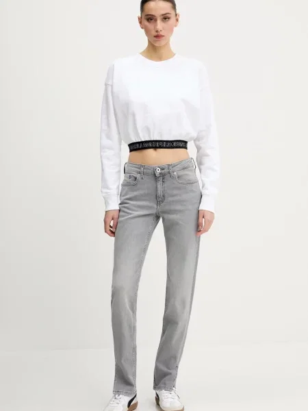 Karl Lagerfeld Jeans bluza gładka biały