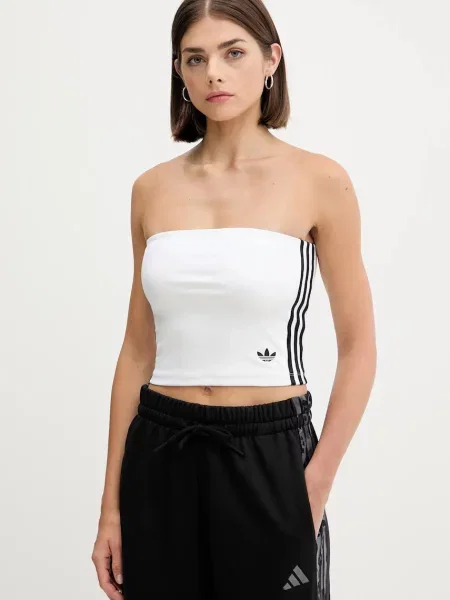 Топ Adidas Originals на райета бяло