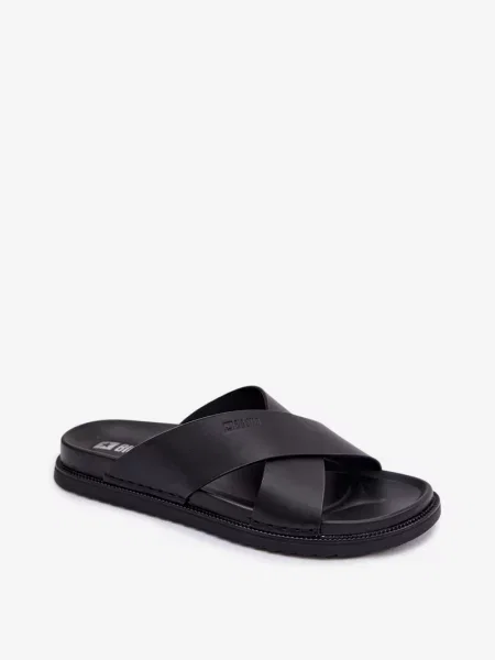 Papuci de casă Big Star Shoes din piele negru