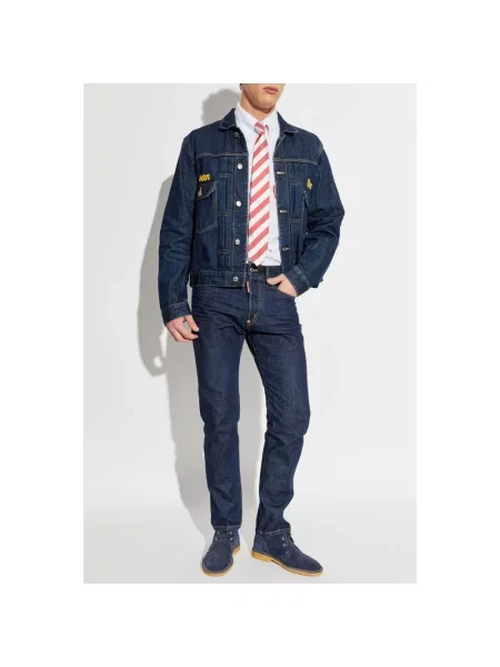 Kurtka jeansowa Dsquared2 niebieska