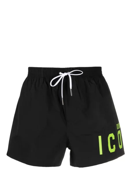 Slip de baie Dsquared2 cu imagine negru