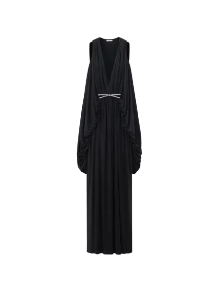 Rochie maxi Loewe cu funde drapată de costum negru
