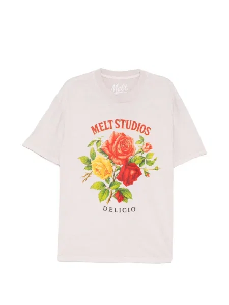 Tricou Melt cu model floral cu imagine roz