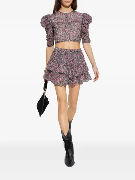 Bluză Marant Etoile cu model floral roșu
