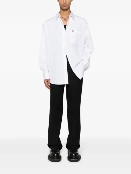 Vlněné kalhoty Off-white bílé
