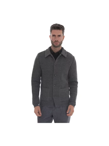 Sweter Paoloni wełniany szary