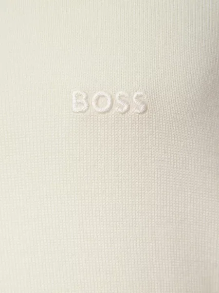 Вовняний кардиган Boss білий