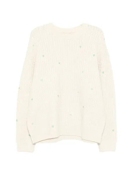 Pulover Croquis cu broderie cu motiv cu inimi