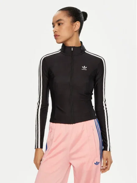 Яке Adidas на райета с принт черно