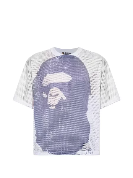 Tricou A Bathing Ape® plasă alb