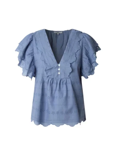 Pepe Jeans bluzka DAME w kwiaty niebieski