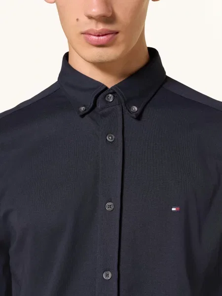 Tommy Hilfiger Koszula Performance Fit blau granatowa