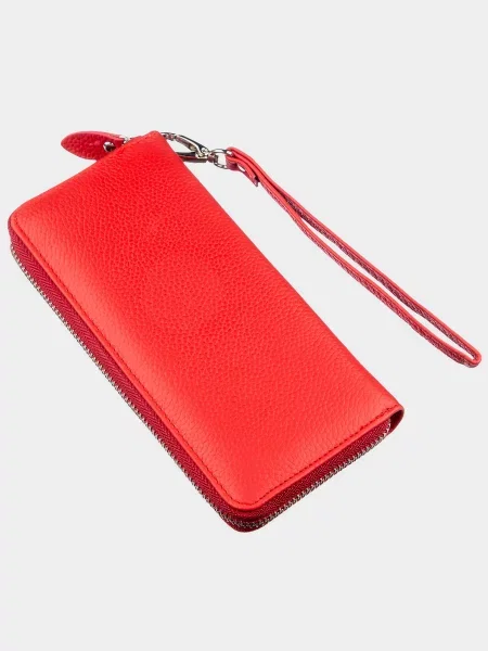 Кожаный кошелек St Leather Accessories красный