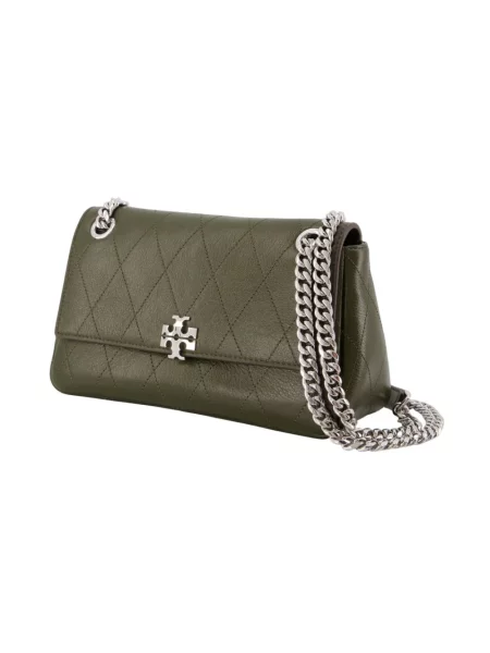 Torebka Tory Burch skórzana pikowana zielona