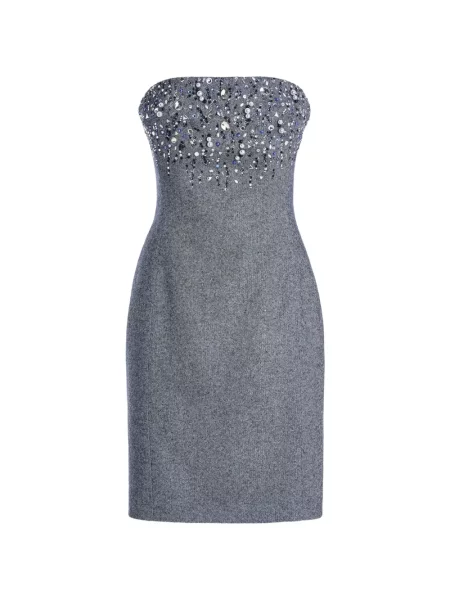 Rochie mini Genny fără bretele albastru
