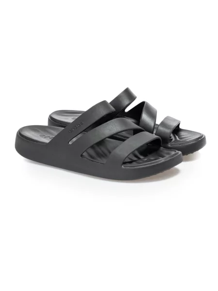Japonki Crocs Getaway Strappy w kolorze czarnym dla kobiet czarne
