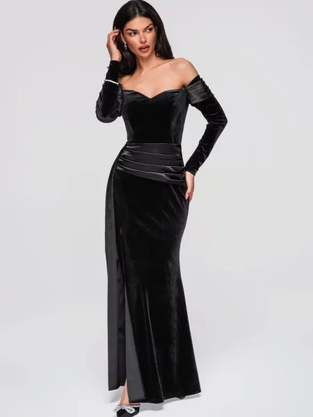 Ombre Společenské šaty černá