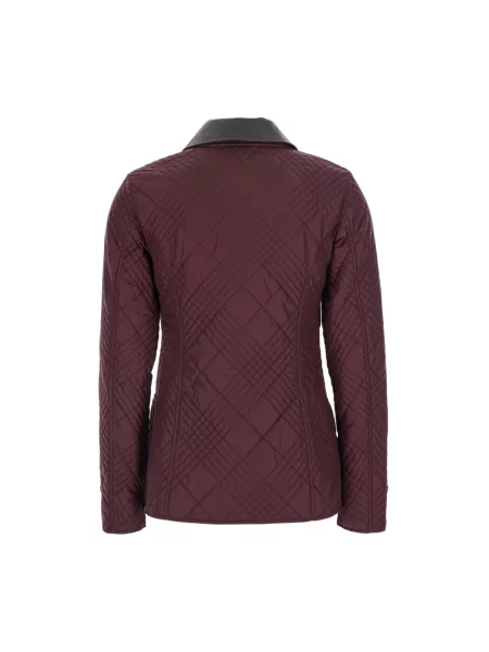 Kurtka skórzana Burberry czerwona