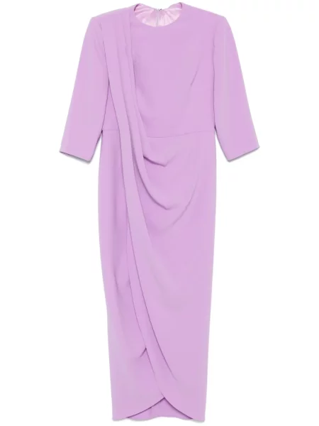 Maksi sukienka maxi Isabel Sanchis drapowana garniturowa fioletowa