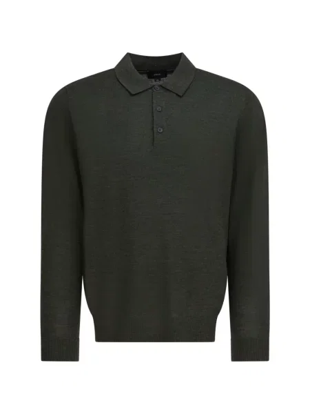 Lung tricou polo Vince verde
