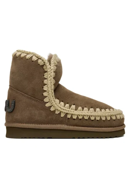 Buty do kostki Mou skórzane szare