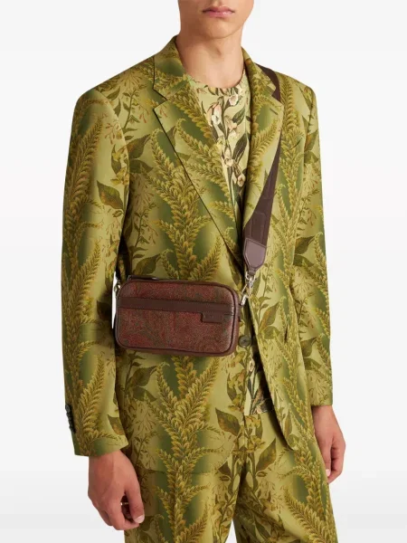 Geantă Etro cu imagine cu model paisley maro