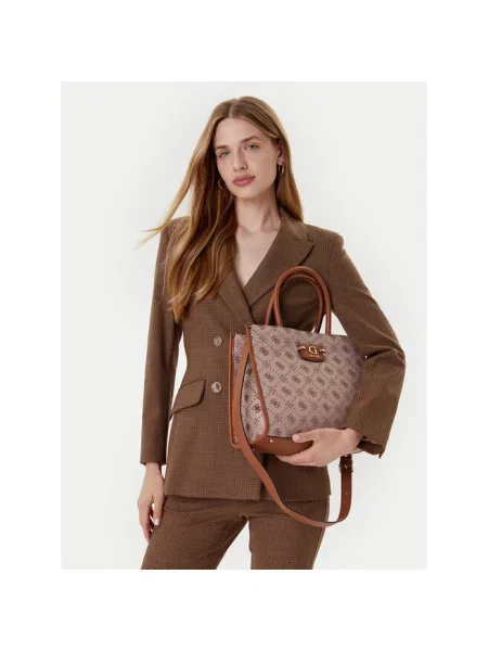 Torebka Guess skórzana beżowa