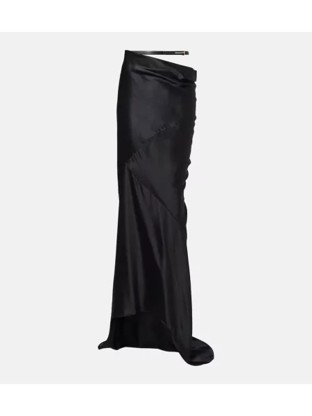 Fusta maxi Tom Ford din satin negru