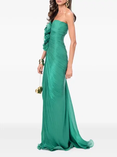 Rochie maxi Ana Radu cu model floral verde