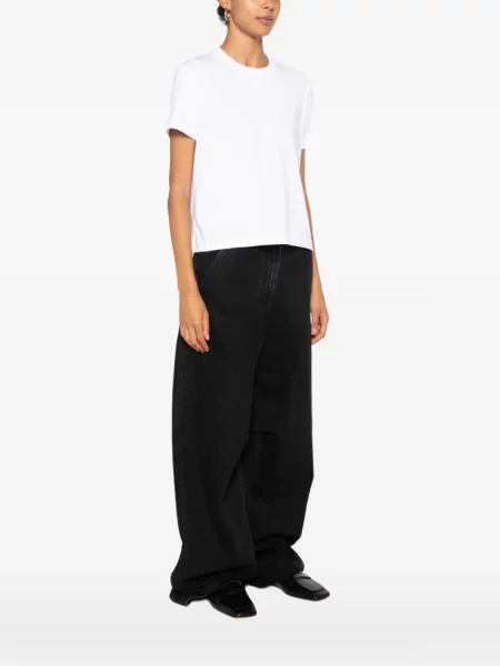 Tricou Calvin Klein cu broderie alb