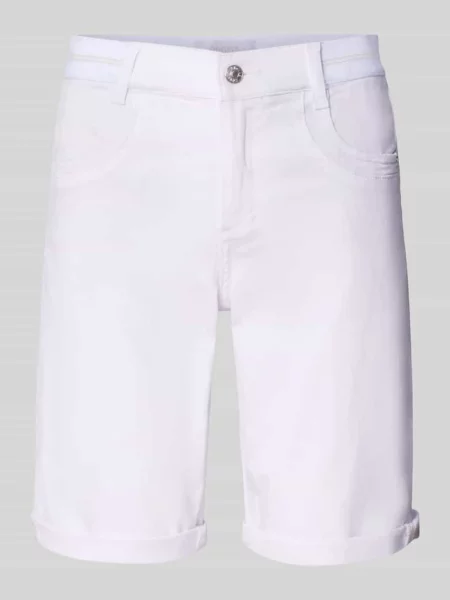 Bermudy o kroju regular fit z elastycznym pasem model ‘SPORTY’ Angels białe