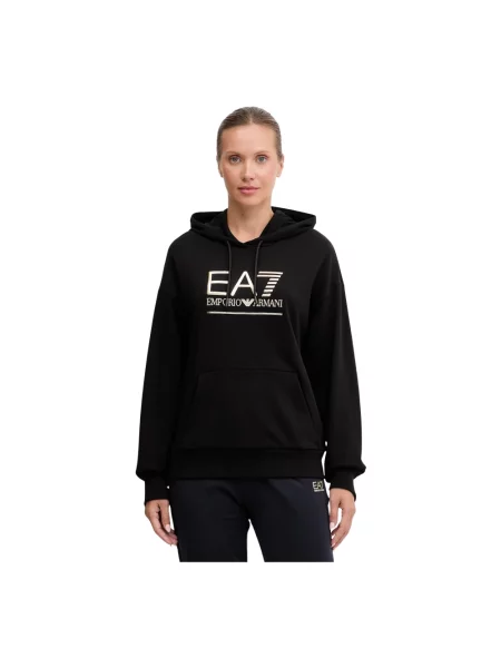 Bluza męska Emporio Armani Train Visibility Hoodie black/gold czarna