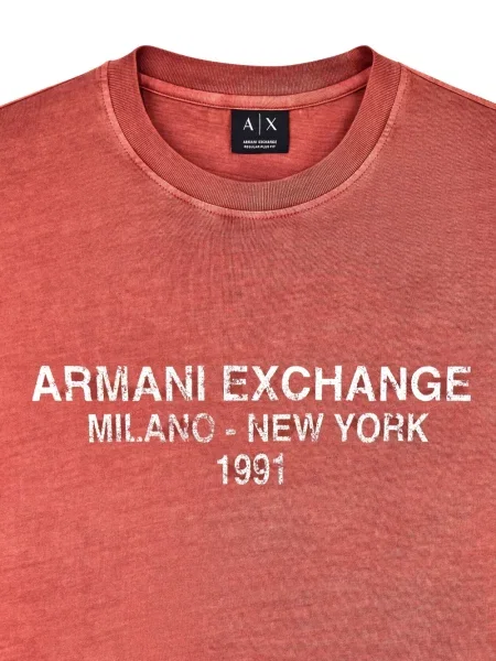 Tricou Armani Exchange cu imagine roșu