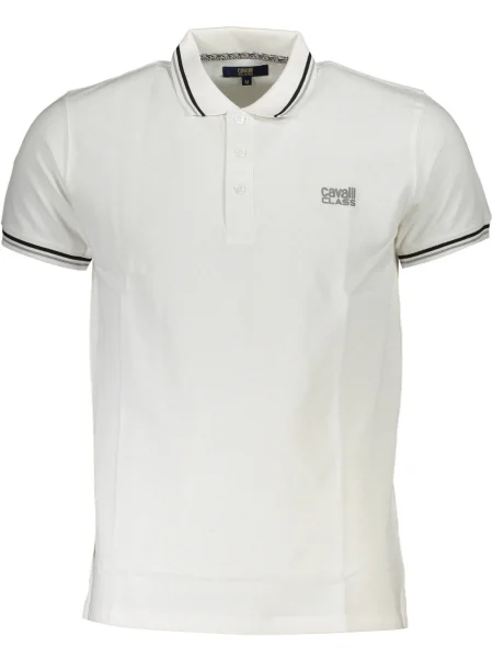 Polo Cavalli Class cu mâneci scurte alb