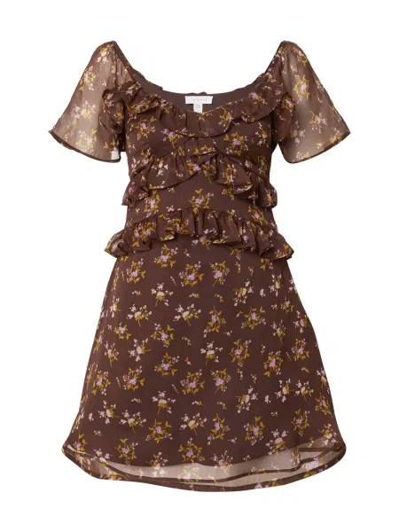 TOPSHOP Rochie închis / oliv / mov orhidee maro