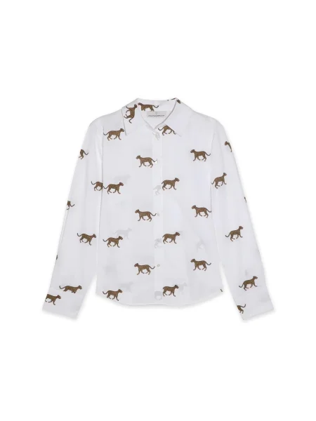 Lola Casademunt Halenka světle hnědá / černá bílá