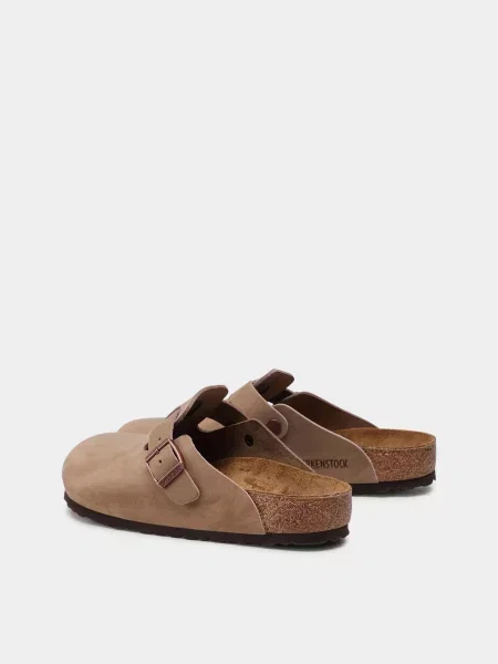 Кожаные сабо Birkenstock коричневые