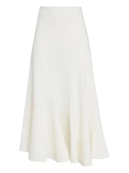 Fusta plisata Gloria Coelho plisată până la genunchi alb