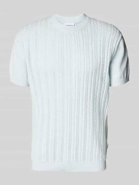 T-shirt z imitacji dzianiny ze ściegiem warkoczowym Lindbergh