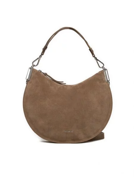 Torba od brušene kože Coccinelle COCCINELLESUNUP SUEDE bež