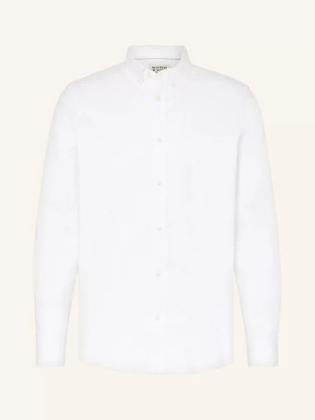 Scotch & Soda Koszula Oxford Core Regular Fit weiss biała