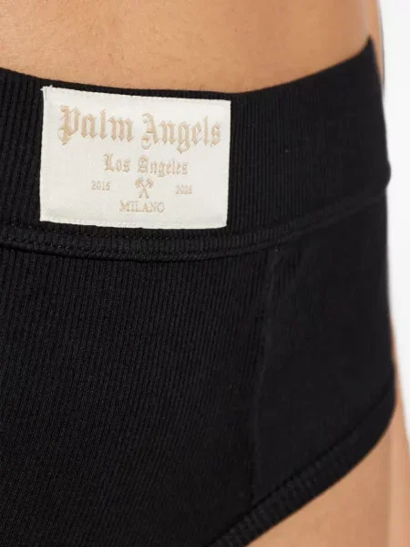 Chiloți tanga Palm Angels cu autograf negru