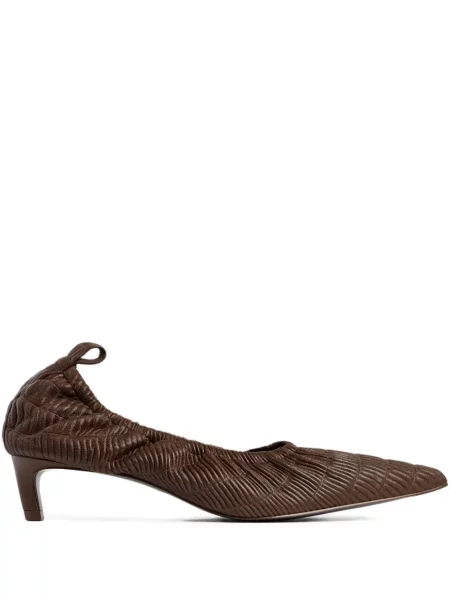 Kožené lodičky 12 Storeez hnědé