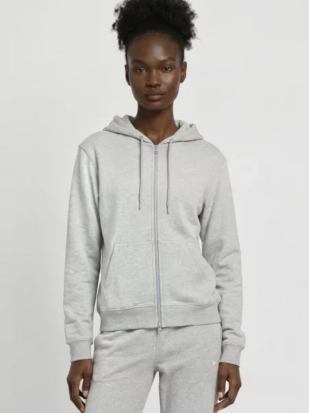 Nike Mikina Studio Fleece světle šedá